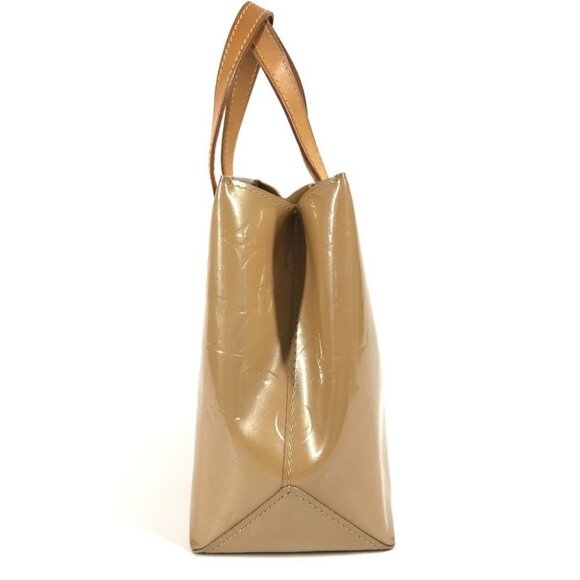 LOUIS VUITTON MonogramVernis Lead PM Tote Bag Hand Bag Noisette Beige - Picture 3 of 14